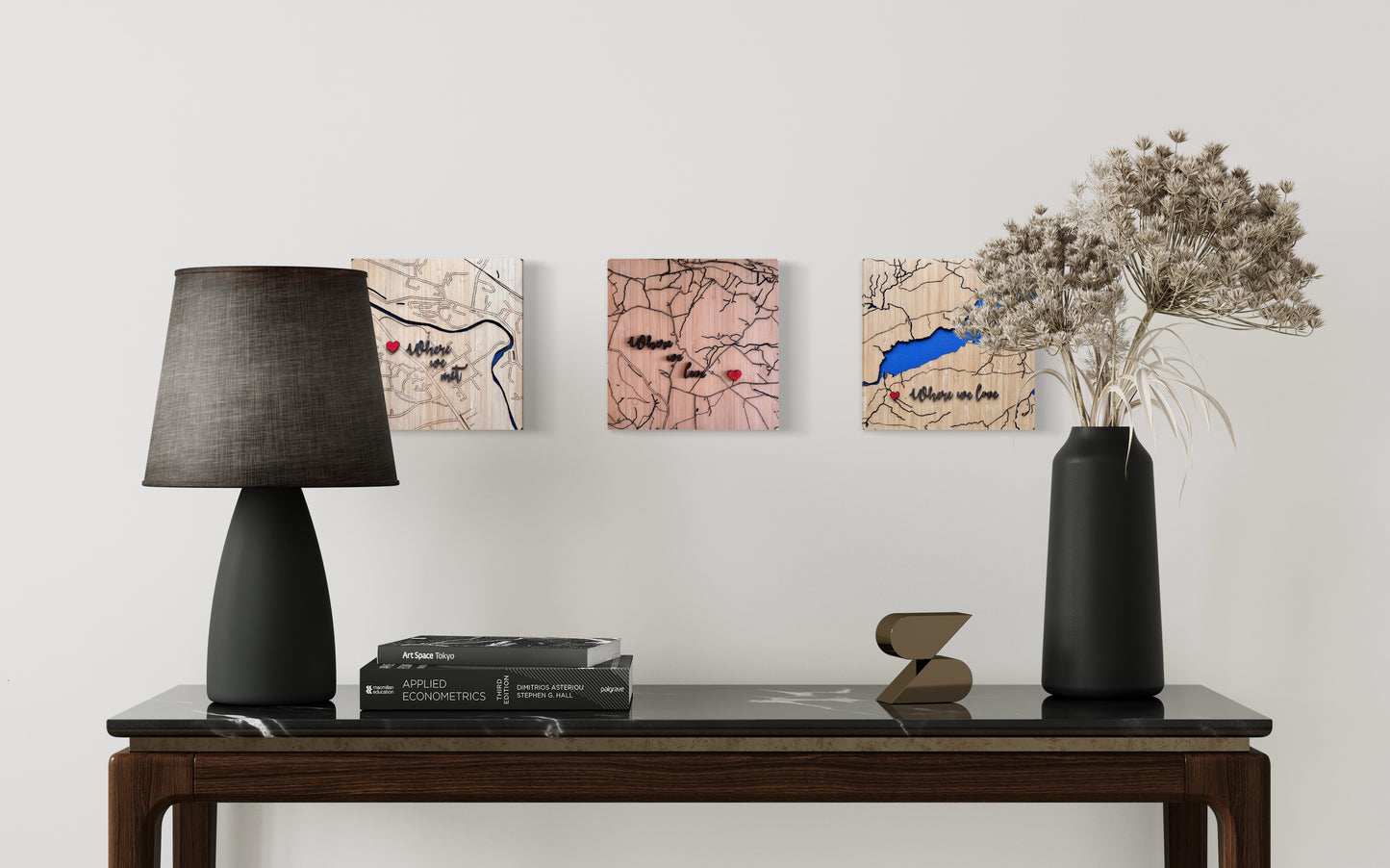 Handcrafted Personalised Wooden Topographic Map