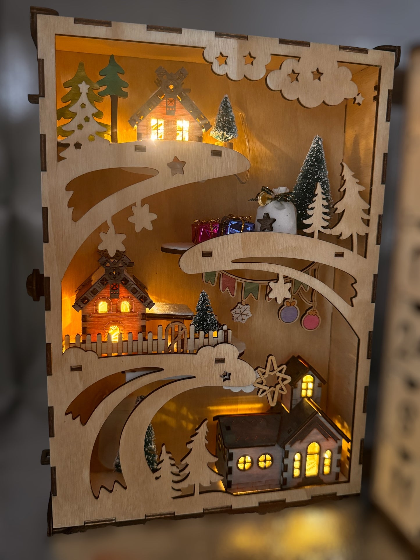 Wooden Christmas Advent Book